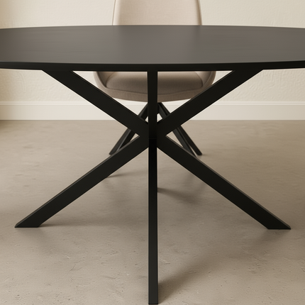 Eettafel Rato ovaal 160x100cm zwart MDF