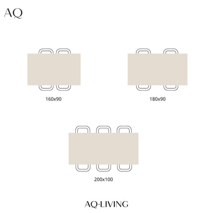Eettafel John rechthoekig 180cm bruin mangohout