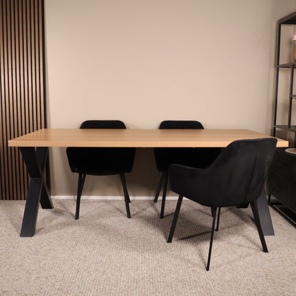 Eettafel Reef rechthoekig 200cm lichtbruin melamine