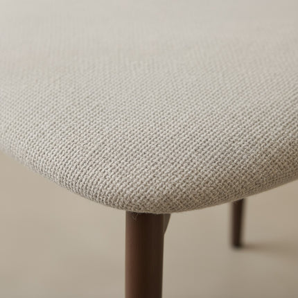 SET DEAL 4 stuks: Eetkamerstoel Japandi beige Reika walnoot