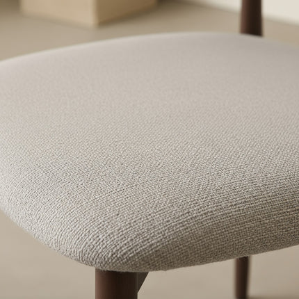 SET DEAL 4 stuks: Eetkamerstoel Japandi beige Reika walnoot