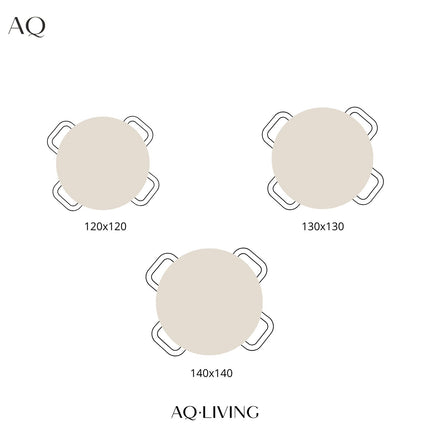 Eettafel visgraat Ozzy rond 120cm bruin MDF