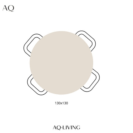 Tweedekans model: Eettafel Japandi Rover rond 130cm zwart mangohout