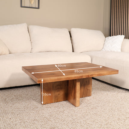 Salontafel 85cm mangohout Tori bruin