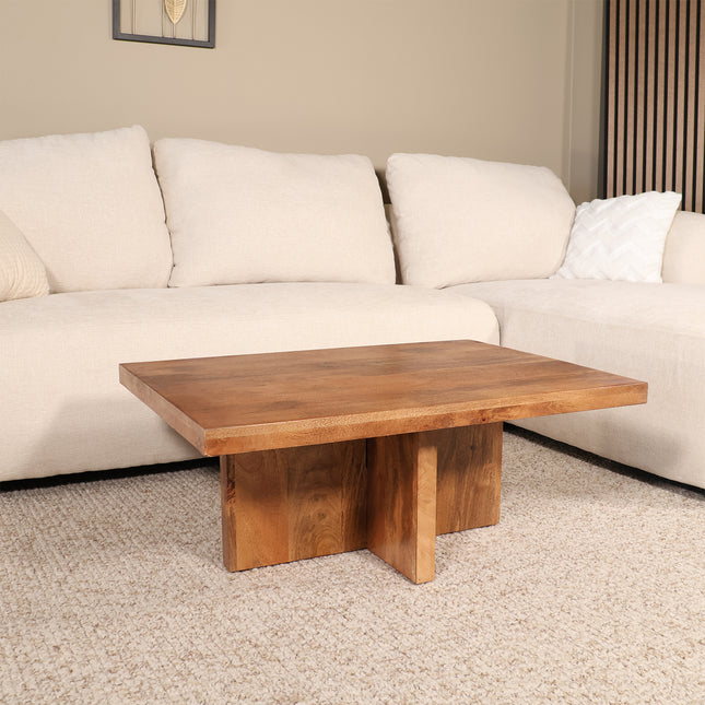 Salontafel 85cm mangohout Tori bruin