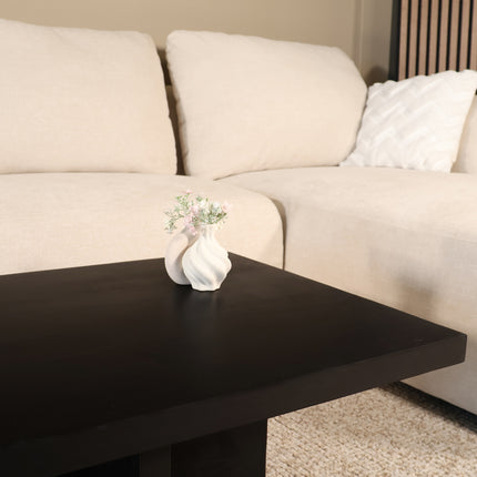 Salontafel 85cm mangohout Tori zwart