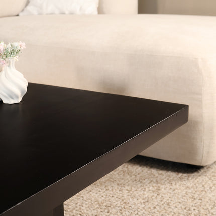 Salontafel 85cm mangohout Tori zwart