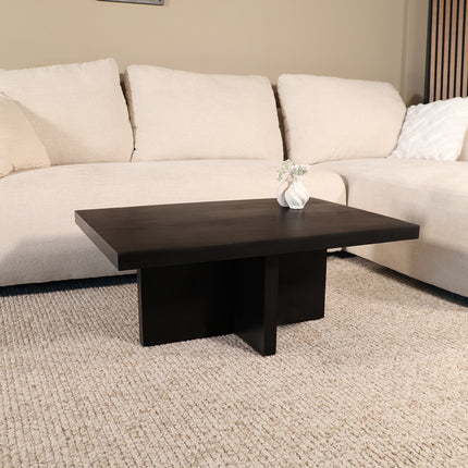Salontafel 85cm mangohout Tori zwart