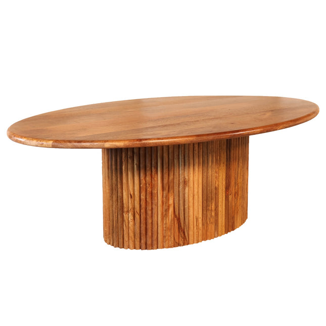 Salontafel ovaal bruin mangohout 120cm Moki