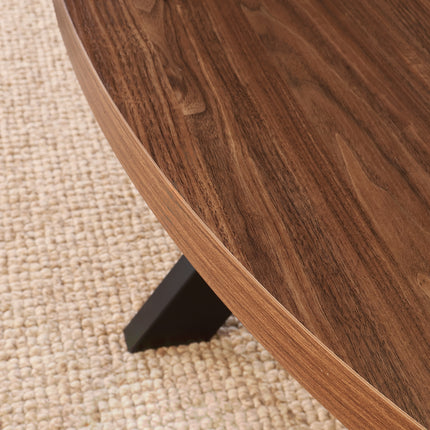 Salontafel ovaal bruin melamine 130cm Denzel