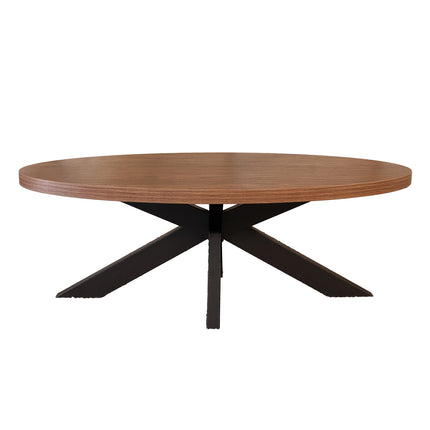 Salontafel ovaal bruin melamine 130cm Denzel