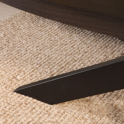 Salontafel ovaal eiken donker walnoot 130cm Denzel