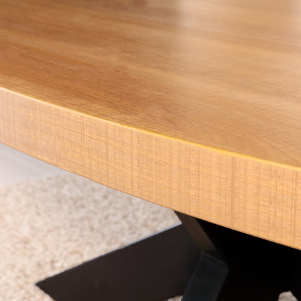 Salontafel ovaal lichtbruin melamine 130cm Denzel