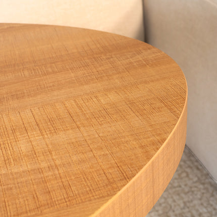 Salontafel ovaal lichtbruin melamine 130cm Denzel