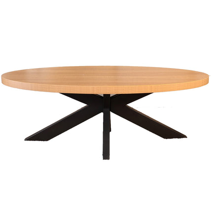 Salontafel ovaal lichtbruin melamine 130cm Denzel