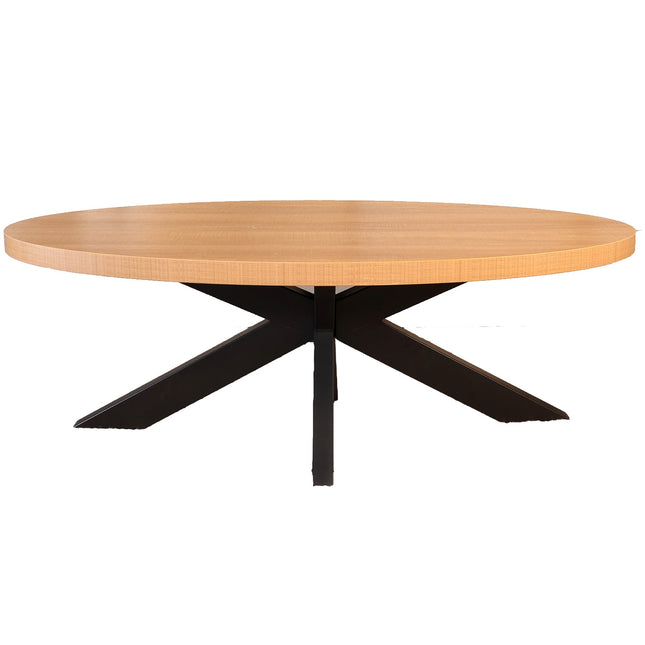 Salontafel ovaal lichtbruin melamine 130cm Denzel