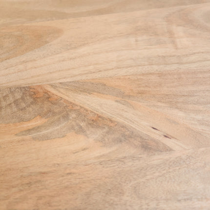 Salontafel rond lichtbruin mangohout 70cm Jesse