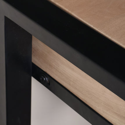Salontafel rechthoekig met lades lichtbruin mangohout 120cm Kai