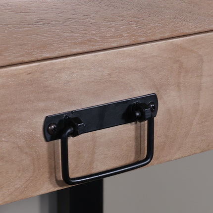 Salontafel rechthoekig met lades lichtbruin mangohout 120cm Kai