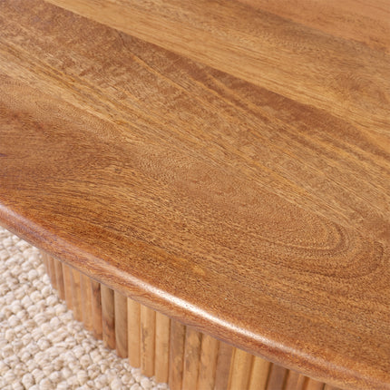 Salontafel ovaal lichtbruin mangohout 120cm Moki
