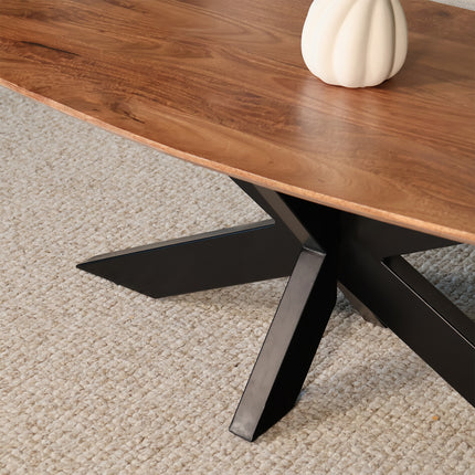 Salontafel deens ovaal mangohout 120cm bruin Livy