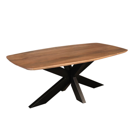 Salontafel deens ovaal mangohout 120cm walnoot Livy
