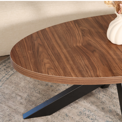 Salontafel ovaal bruin melamine 120cm Denzel