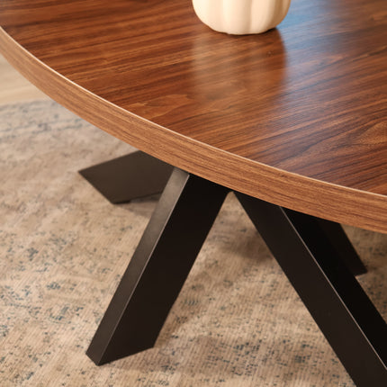 Salontafel ovaal bruin melamine 120cm Denzel