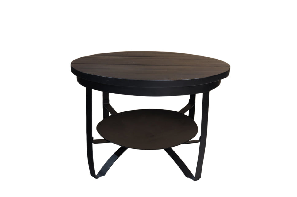 Tweedekans model: Salontafel rond zwart mangohout 70cm Sandy