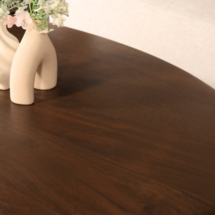 Salontafel ovaal walnoot mangohout 120cm Moki