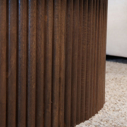 Salontafel ovaal walnoot mangohout 120cm Moki