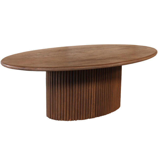 Salontafel ovaal walnoot mangohout 120cm Moki