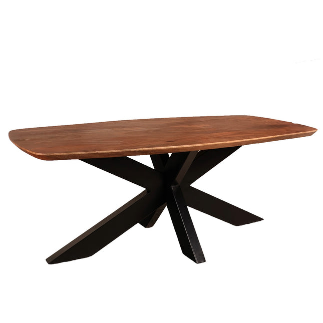 Salontafel deens ovaal mangohout 120cm bruin Livy