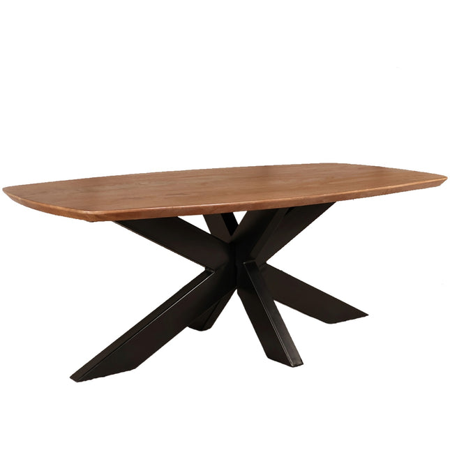 Salontafel deens ovaal mangohout 120cm walnoot Livy