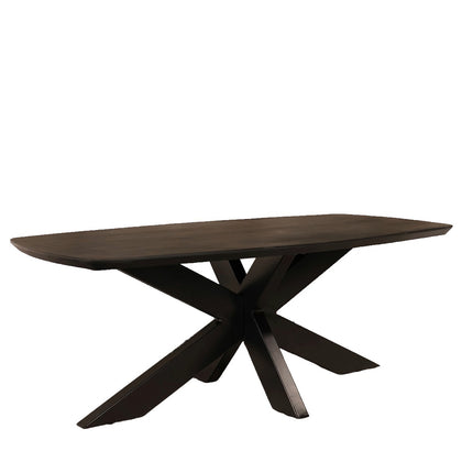 Salontafel deens ovaal mangohout 120cm zwart Livy