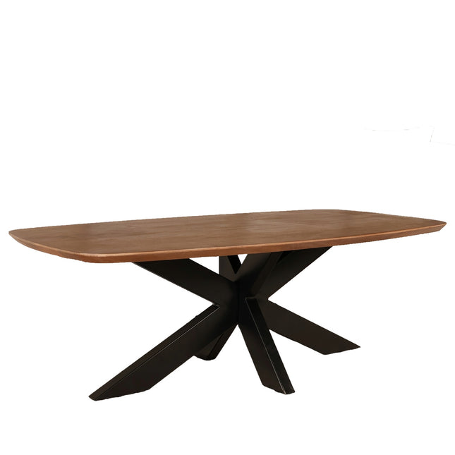 Salontafel deens ovaal mangohout 130cm walnoot Livy
