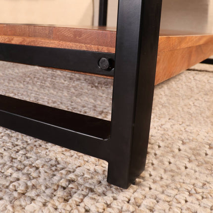 Salontafel rechthoekig bruin mangohout 100cm Lotus
