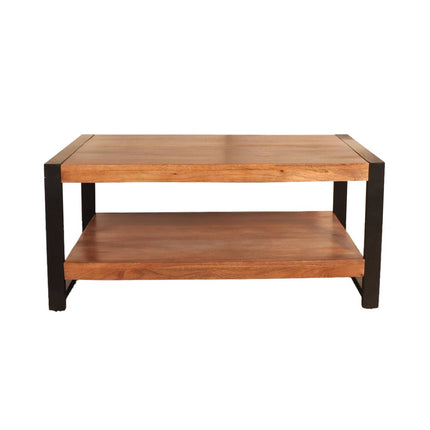 Salontafel rechthoekig bruin mangohout 100cm Lotus