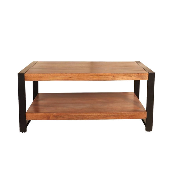 Salontafel rechthoekig bruin mangohout 100cm Lotus