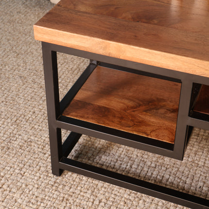 Salontafel vierkant bruin mangohout 60cm Sunny