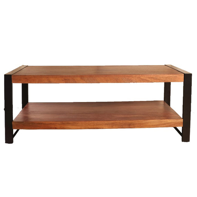 Salontafel rechthoekig bruin mangohout 120cm Lotus