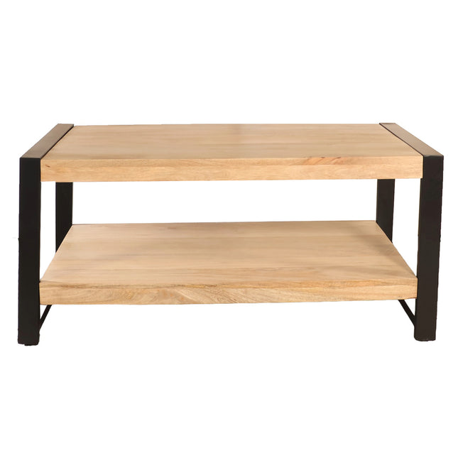 Salontafel rechthoekig lichtbruin mangohout 100cm Lotus