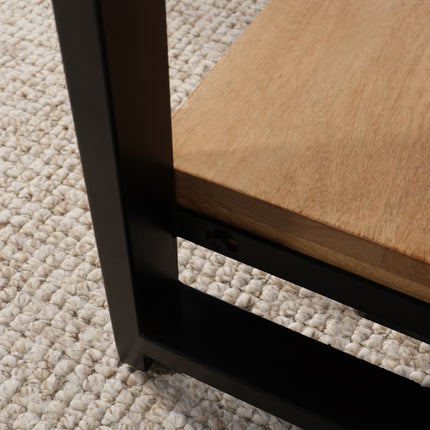 Salontafel rechthoekig lichtbruin mangohout 120cm Lotus