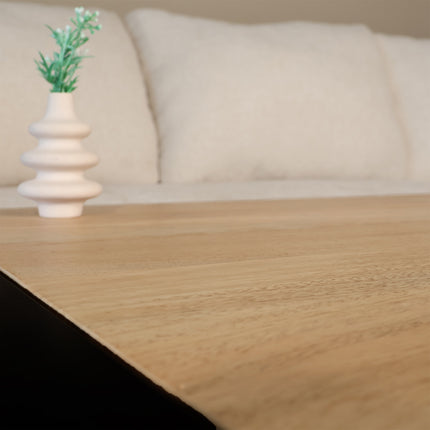 Salontafel rechthoekig lichtbruin mangohout 120cm Lotus