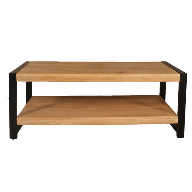 Salontafel rechthoekig lichtbruin mangohout 120cm Lotus