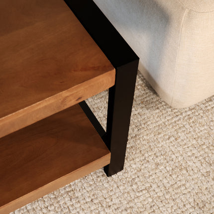 Salontafel rechthoekig walnoot mangohout 120cm Lotus