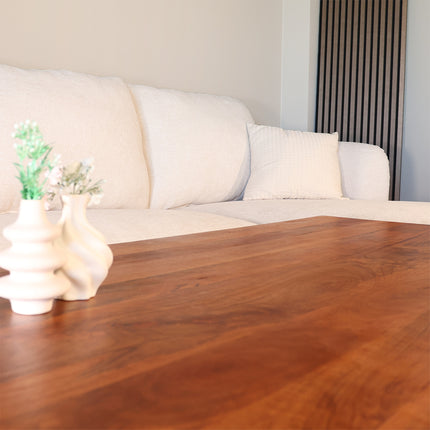 Salontafel x-poot mangohout 130cm bruin Pato