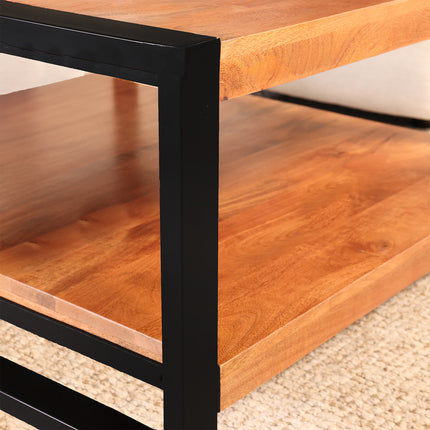 Salontafel vierkant bruin mangohout 90cm Violet