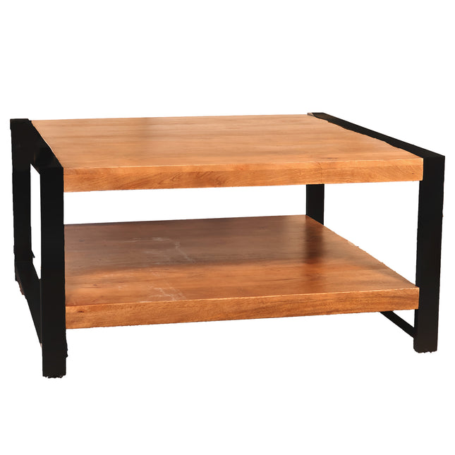 Salontafel vierkant walnoot mangohout 90cm Violet