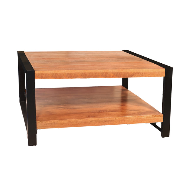 Salontafel vierkant bruin mangohout 90cm Violet